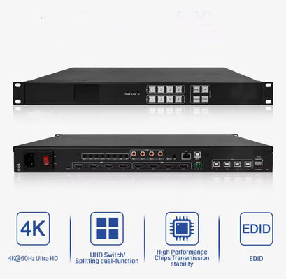4K-Videoprozessor unterstützt 1X4 4X1 LED-Bildschirm mit Splicing- und Splitting-Funktion Videowandprozessor