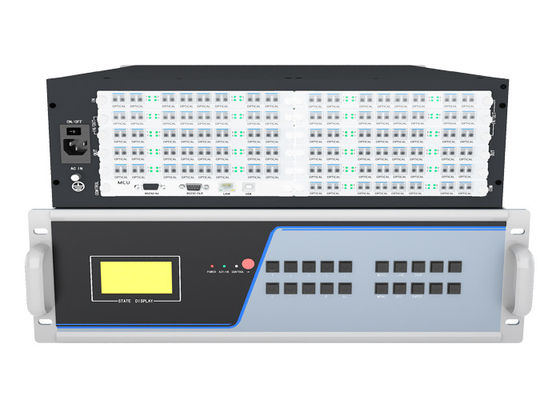 Redundante Leistung unterstützt 88 Ports 3,5 U Fiber KVM-Sender und Empfänger Knoten KVM-Fiber-Matrix