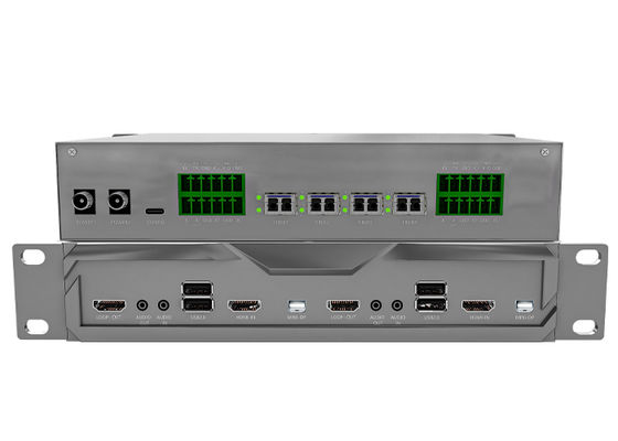 Hochauflösende 4K60-Visuals-Agent-Display-bereiter KVM-über-Glasfaser-Sender-Empfänger-Knoten für Glasfaser-KVM-Matrix