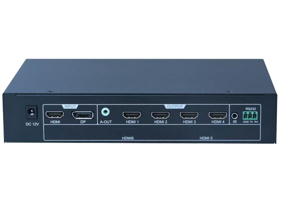 1 in 4 Out Video Wall Controller with DP Input and RS232 Control for Multi-Screen Video Wall Processor