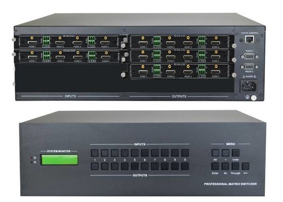 8-Ch 4k HDMI gab 16-Ch 4k Hdmi Ertrag-Videomatrix-Rangierlok mit an der Wand befestigtem ein