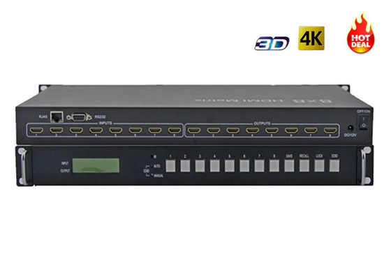 Videomatrix-Rangierlok 4Kx2K 8X8 3D IR HDMI mit Input 8x und Ertrag 8x