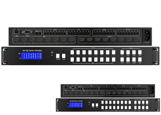 nahtlose IR Audio-UHD HDMI 2,0 Matrix-Rangierlok 4K 60Hz 18Gbps 8x8