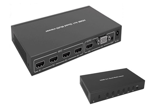 Volles Viererkabel Hdmi Multiviewer 1080P 3D 4k 60hz 4x1 mit nahtloser Rangierlok-Funktion