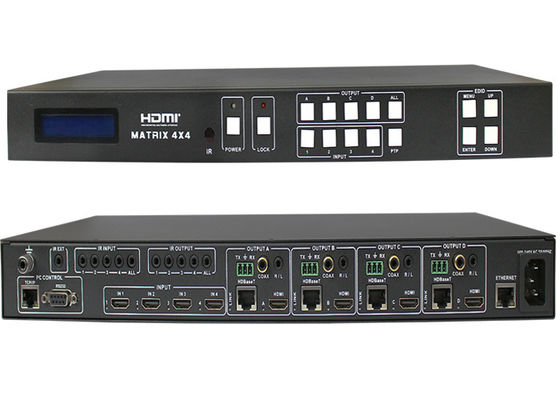 Matrix-Rangierlok HDMI1.4 4X4 HDBaseT mit Empfängern 4Pcs 70M And 100M HDMI HDBaseT