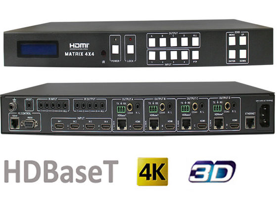 70 Meter und 100 Meter 4x4 HDMI Matrix-Rangierlok-mit HDBaseT-Ausgabebaustein