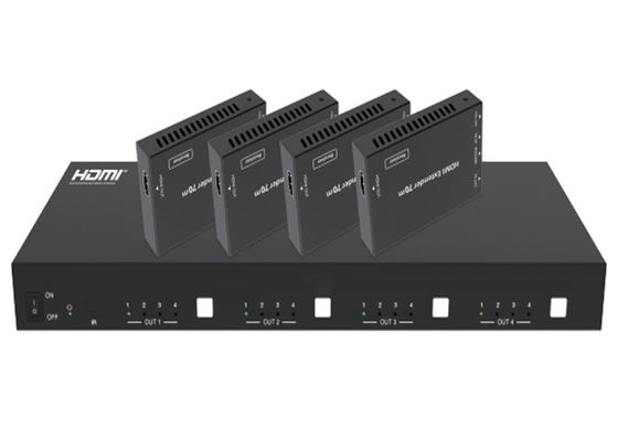 70m Ir Hdbaset Matrix 18 Gbps 4x4 Hdmi2.0 Unterstützt Ethernet Edid