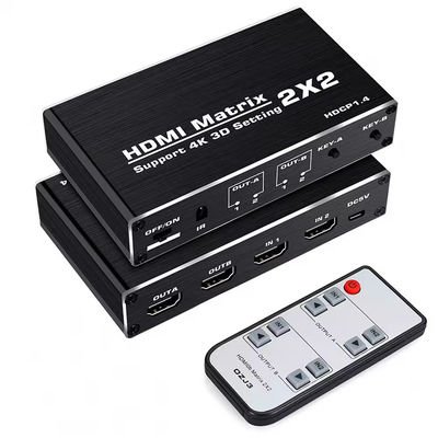 HDMI 4x2-Matrix-Switcher mit Audio-Extraktion