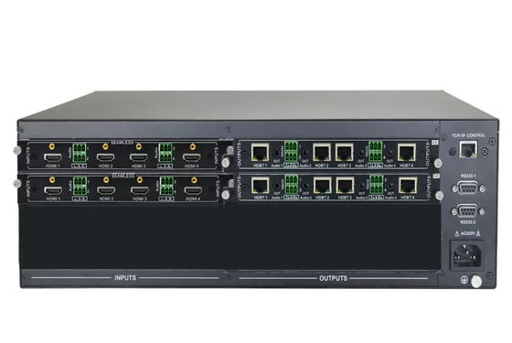 8 x 8 HDMI HDBaseT Matrix mit 8 Stück 70 Meter-Empfängern DVI und Komponenten-Ausgänge