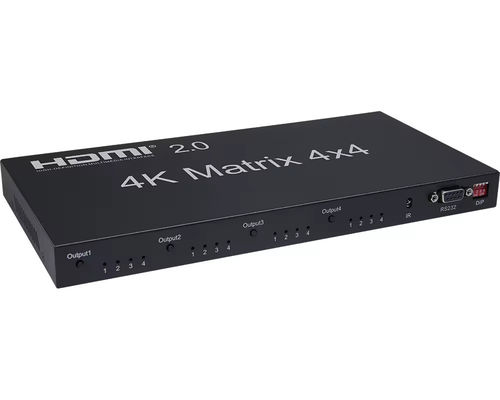 EDID-Unterstützung 70 Meter IR HDBaseT 4X4 HDMI Matrix Switcher mit IR-Fernbedienung