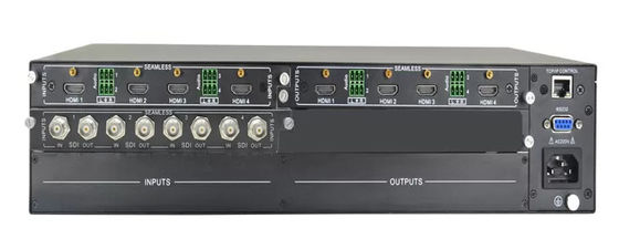 DVI-Video-Matrix-Switcher mit 4 Eingängen und 4 Ausgängen, gesteuert durch Front-Panel