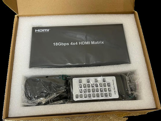 EDID unterstützt 4x4 HDMI Matrix mit 225 MHz Video Bandbreite und RS-232 Steuerung