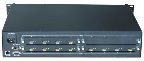 Rackmontierbarer Glasfasermatrix-Switcher HDMI 8x8 mit HDCP-Kompatibilität
