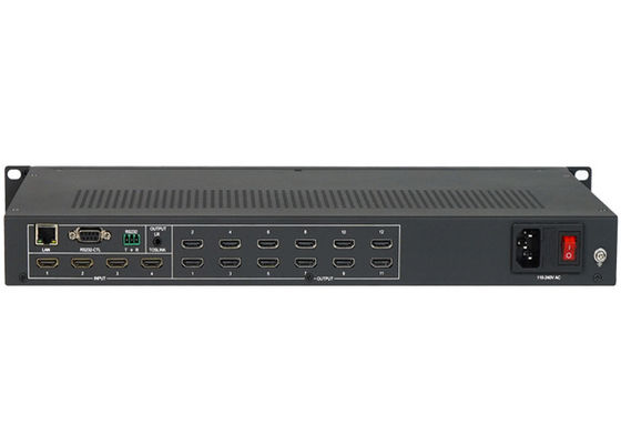 3x4 2x4 3x3 HDMI 4k Quad Video Wandprozessor mit 4 Eingänge 12 Ausgänge
