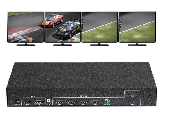 1 in 4 Out 4K Video-Wall-Controller 1x4 HDMI Splitter für Mehrbildschirm