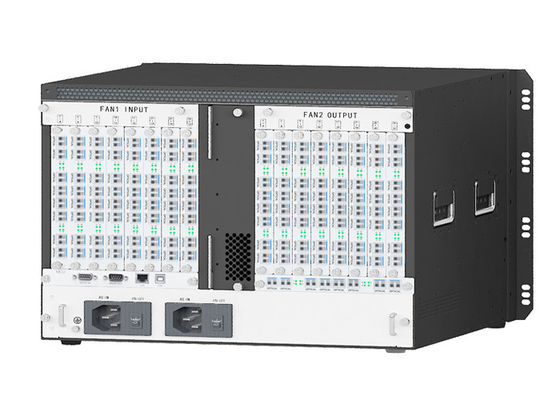 7 U 136 Ports Glasfaser Kvm Sende- und Empfangsknoten Kvm Glasfasermatrix