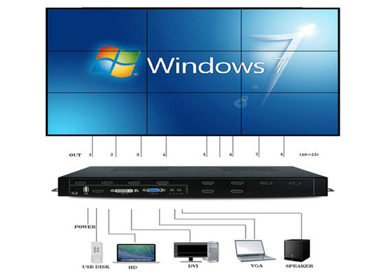 HDMI 1 in 9 aus Videowand-Prozessor 2x2 3X3 3x2 4x2 1080P VGA