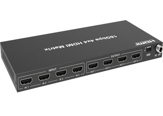 Metalleinschließung 18Gbps 4k HDMI HDCP 2,2 Videorangierlok-4x4