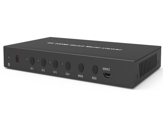 Schwarzes Viererkabel HDMI Multiviewer HDCP 1,4 4K 4×1 mit 4 Input x HDMI und 1 Ertrag x HDMI