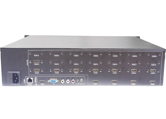 Schwarzer Videowand-Prüfer 1 1080P HDMI 1U LCD gab Ertrag 12 ein