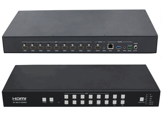 9Ch 4K gab 1Ch nahtlose Rangierlok des Ertrag-HDMI Multiviewer 9x1 ein