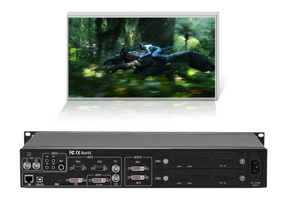 1HDMI 1 VGA 2 BNC gab Wand-Prozessor 2 DVI-Ertrag-LED mit Gehäuse 1U ein