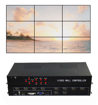 FCC-CER Rohs 1 IN 9 AUS Videomatrix 3x3 Fernsehvideowand-Kontrolleur With 9 Schirme
