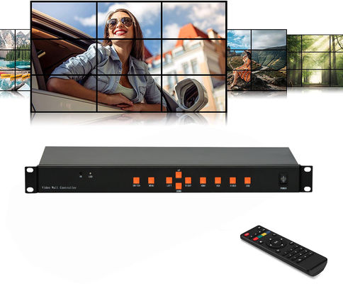 Videowand-Prüfer 3x3 2x4 4x2 HDMI DVI VGA USB RS232 9CH LCD für 9 Fernsehenverstärken