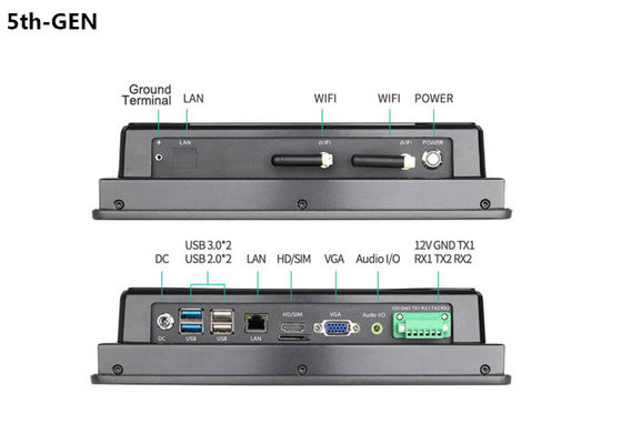 Fanless industrieller Computer mit Berührungseingabe Bildschirms RoHS Windows 10