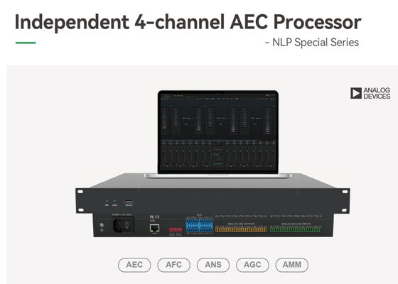 VINCAN NLP88-AEC 4-Kanal AEC Audio DSP Prozessor mit USB-Audio und automatischer Mischung für Konferenzräume